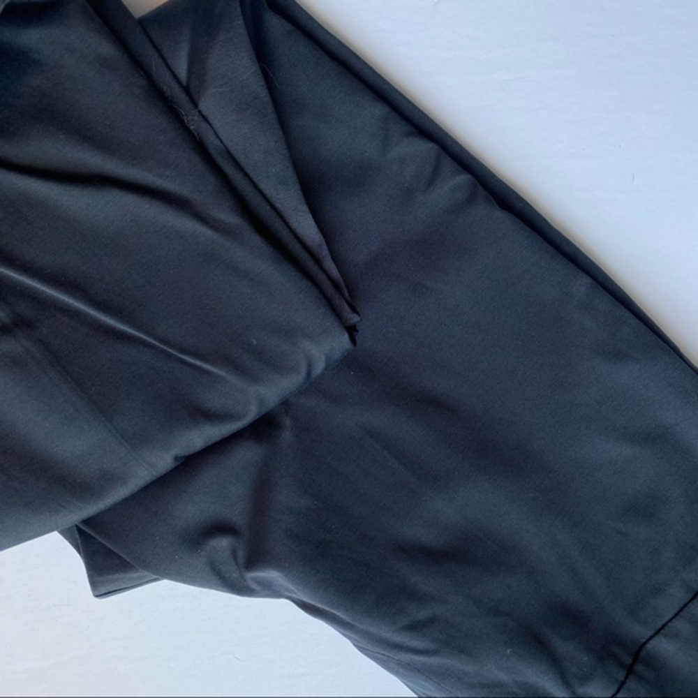 Escada Solid Black Cotton Trousers - image 2